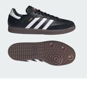 Adidas men’s black Sambas size 9 like new